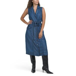 CYRUS Storm Denim Midi Shirt Dress